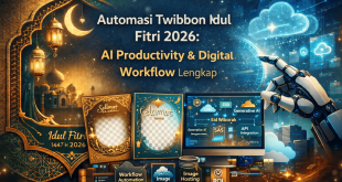 automasi twibbon idul fitri 2026 dengan ai productivity dan digital workflow